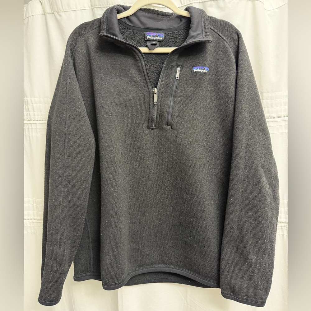 Patagonia Charcoal Quarter-Zip Sweater